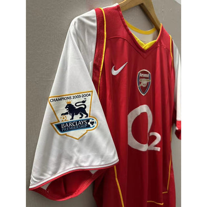 Arsenal Retro Home Shirt 04/05 - Classic Red & White - Bergkamp