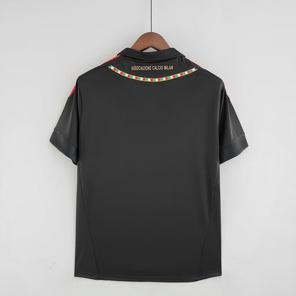 AC Milan Retro Polo Shirt 11/12 - Black