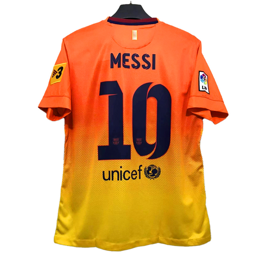 Barcelona Retro Away Shirt 12/13 - Messi Edition (Orange & Yellow Gradient)