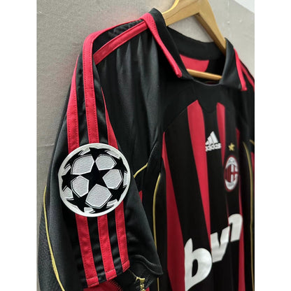 AC Milan Retro Kaka Shirt - Red & Black