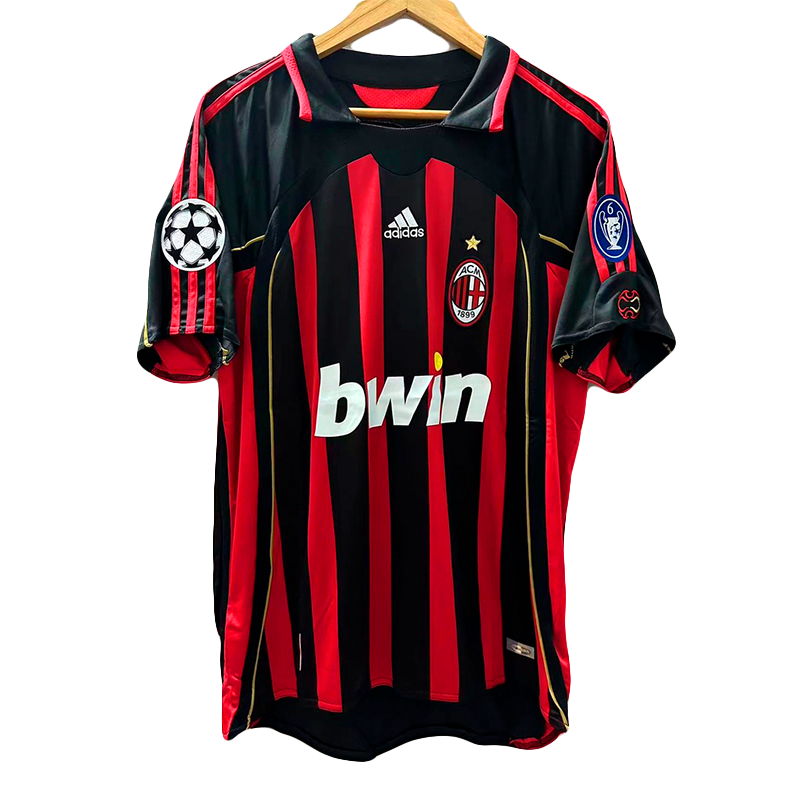 AC Milan Retro Home Shirt 09/10 - Red & Black - Maldini