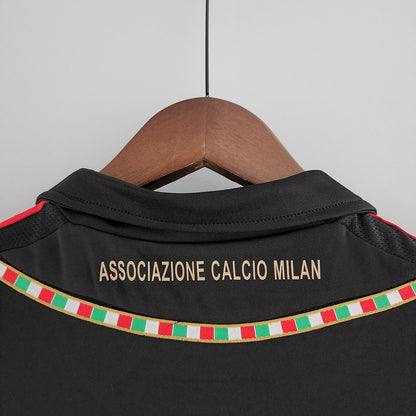 AC Milan Retro Polo Shirt 11/12 - Black