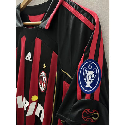 AC Milan Retro Kaka Shirt - Red & Black