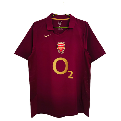 Arsenal Retro Home Shirt 05/06 - Vintage Red & Gold