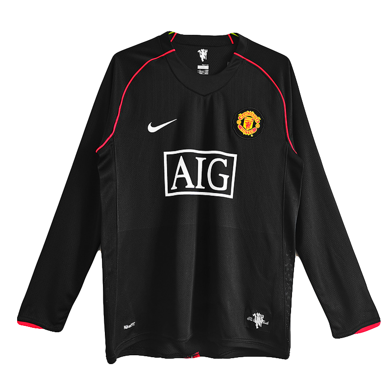 Manchester United Retro 06/07 Long Sleeve Shirt - Black