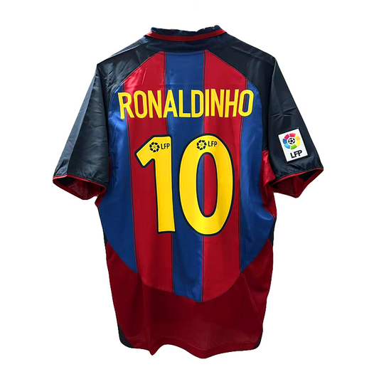 Barcelona Retro Home Shirt 03/04 - Ronaldinho Edition