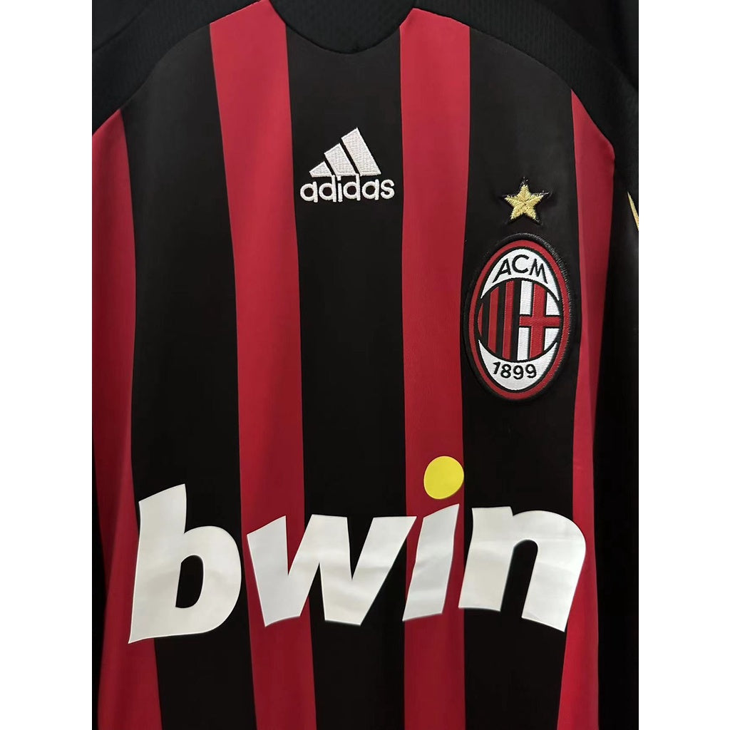 AC Milan Retro Kaka Shirt - Red & Black