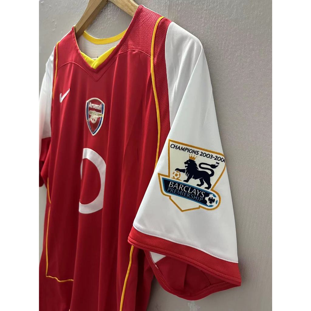 Arsenal Retro Home Shirt 04/05 - Classic Red & White - Bergkamp