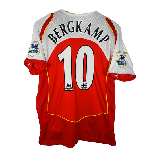 Arsenal Retro Home Shirt 04/05 - Classic Red & White - Bergkamp