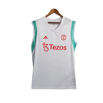 Manchester United Men's Sleeveless Training Jersey 23/24 - White