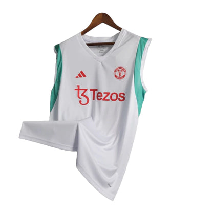 Manchester United Men's Sleeveless Training Jersey 23/24 - White