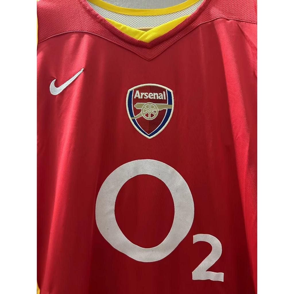 Arsenal Retro Home Shirt 04/05 - Classic Red & White - Bergkamp