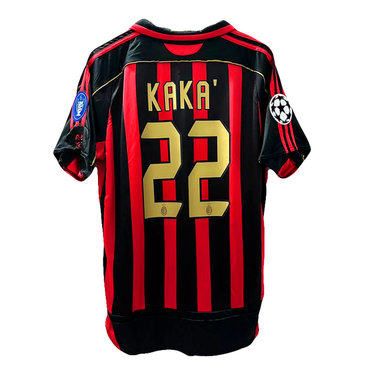 AC Milan Retro Kaka Shirt - Red & Black