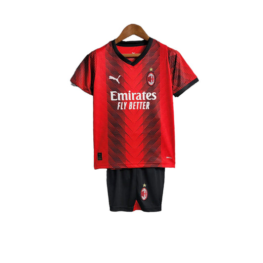 AC Milan Kids' Home Kit 23/24 - Black & Red