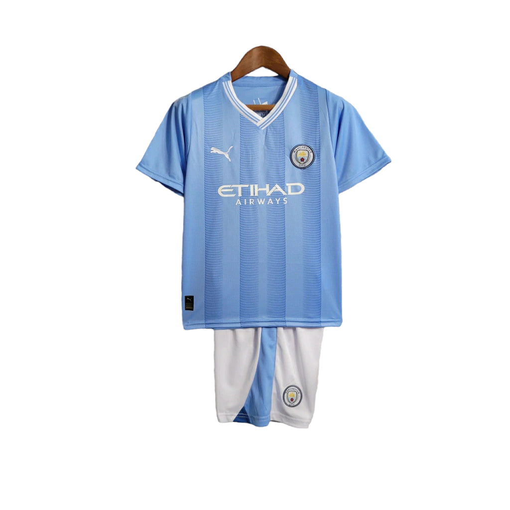 Manchester City Kids' Home Kit 23/24 - Blue