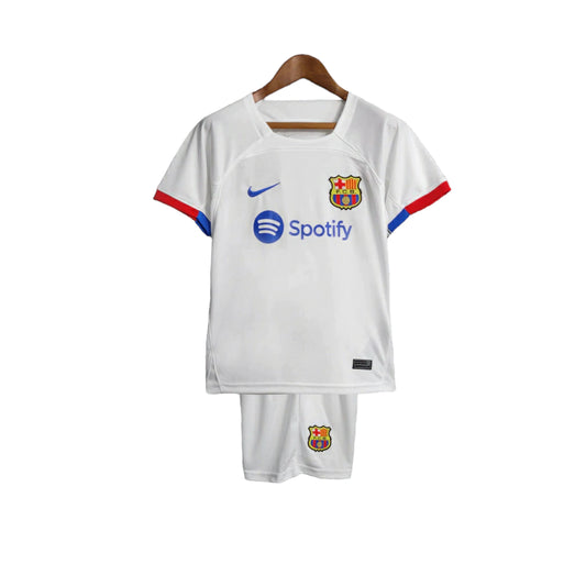 FC Barcelona Kids' Away Kit 23/24 - White