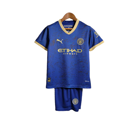 Manchester City Kids' Away Kit 23/24 - Dark Blue